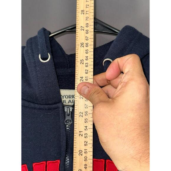 Nashville Zip Hoodie M | Navy Blue | Bold Red Letters | Front Pockets - Picture 4 of 6